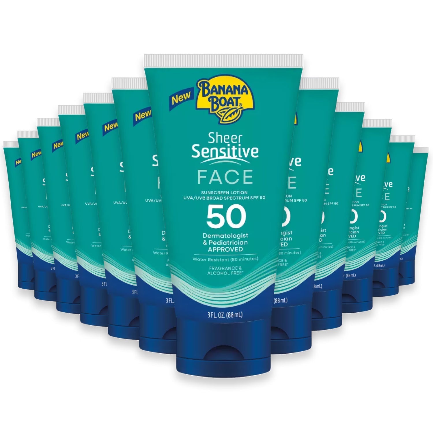 Banana Boat Sheer Sense Face SPF50 - 3oz - 12 Pack